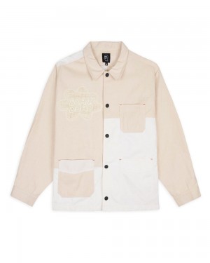 Beige Brain Dead Doily Chore Jacket | AU 6049851-WK