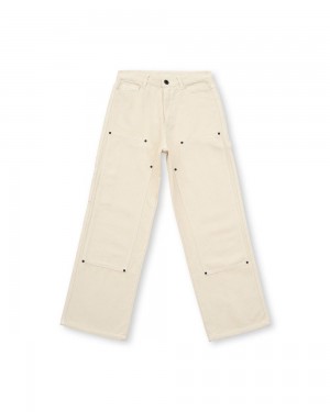 Beige Brain Dead Double Knee Utility Pant | AU 8574091-PW