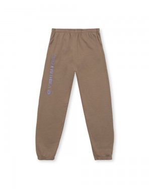 Beige Brain Dead Heavyweight Embroidered Sweat Pant | AU 2379468-OR