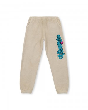 Beige Brain Dead Slime Reverse Fleece Sweat Pant | AU 8402673-VR