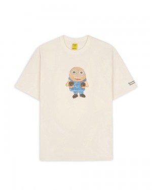 Beige Brain Dead X Minions Jewelry Bob T-Shirt | AU 9658471-AW