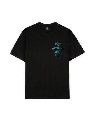 Black Brain Dead Arc'teryx Vertical Community T-Shirt | AU 2619570-EP