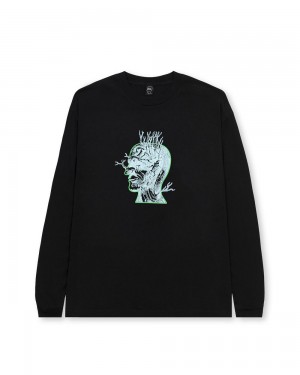 Black Brain Dead Brain Roots Long Sleeve T-Shirt | AU 3021945-JI