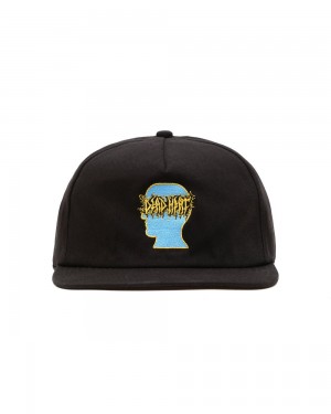 Black Brain Dead Dead Heat Gradient Logo Head Five Panel Hat | AU 1549036-TE