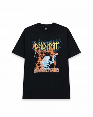 Black Brain Dead Dead Heat War Frog T-Shirt | AU 7142306-ET