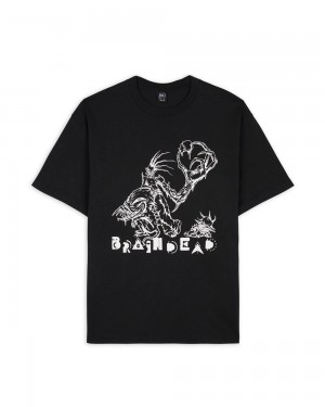 Black Brain Dead Monster Mash T-Shirt | AU 0697814-DU