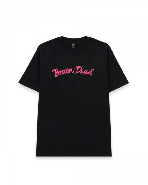 Black Brain Dead Monty Logo T-Shirt | AU 4129586-WI