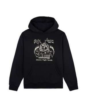 Black Brain Dead Night Facade Hoodie | AU 7893501-WU