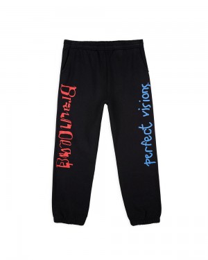 Black Brain Dead Perfect Visions Sweatpant | AU 4325671-ZS