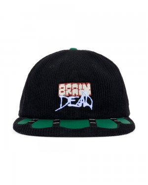 Black Brain Dead Sludge Twill 6 Panel Cap | AU 9580621-WI