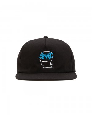 Black Brain Dead Sunami Logo Head Five Panel Hat | AU 0982671-NU