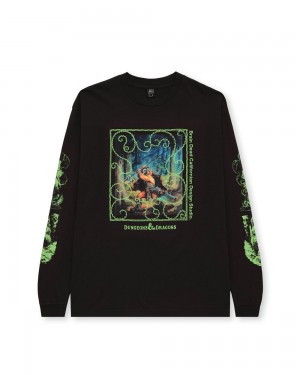 Black Brain Dead X Dungeons & Dragons Defender Long Sleeve T-Shirt | AU 0639417-KT