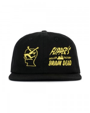 Black Brain Dead X Flippers Factory Hat | AU 5984107-YV