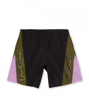 Black Brain Dead X Gotcha Contrast Paneled Trunk Shorts | AU 0786132-NR