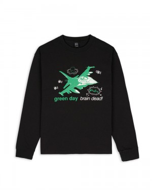 Black Brain Dead X Green Day Dookie Long Sleeve T-Shirt | AU 4536128-UD