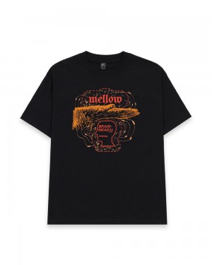 Black Brain Dead X Mellow Climbing Topografic T-Shirt | AU 9713258-OI