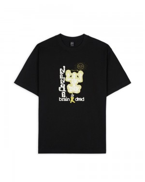 Black Brain Dead X Nanga Geoglyphs T-Shirt | AU 1832690-RT