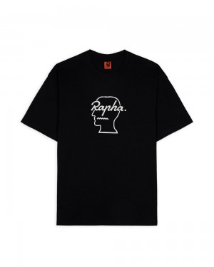 Black Brain Dead X Rapha Raphahead T-Shirt | AU 5879201-FP