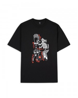 Black Brain Dead X Red Hot Chili Peppers Dog Dance T-Shirt | AU 2318645-YP