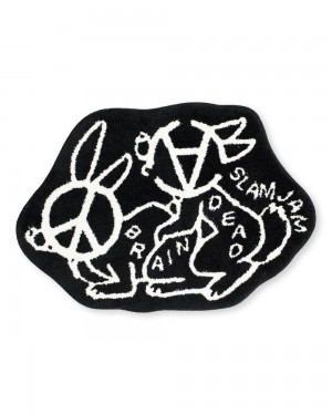 Black Brain Dead X Slam Jam Anarchy Bunny Love Rug | AU 7108932-SX