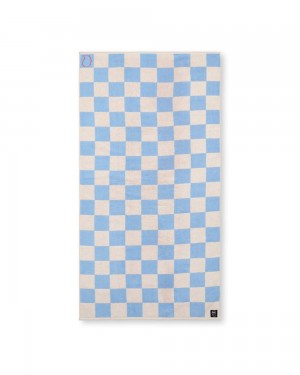 Blue Brain Dead Checkered Beach Towel | AU 1624057-OT