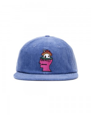 Blue Brain Dead Mushroom Head Corduroy Six Panel Hat | AU 2487093-GW