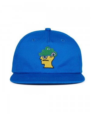 Blue Brain Dead Overcast Kids 6 Panel Cap | AU 5681439-ZY