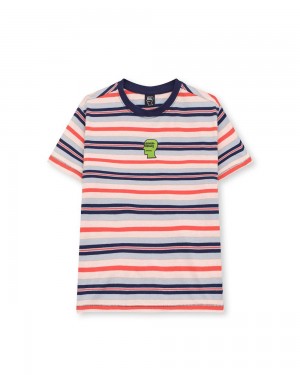 Blue Brain Dead Striped Baby T-Shirt | AU 1536278-CW