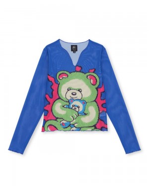 Blue Brain Dead Teddy Hyper Mesh T-Shirt | AU 5791283-FW