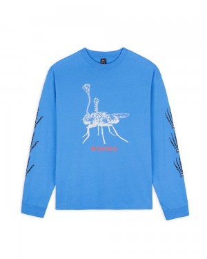 Blue Brain Dead Worm In The Apple Long Sleeve T-Shirt | AU 4583726-MJ