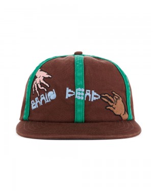 Brown Brain Dead Connection 6 Panel Twill Hat | AU 5324078-UE