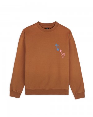 Brown Brain Dead Et Crewneck Sweatshirt | AU 7459381-LX