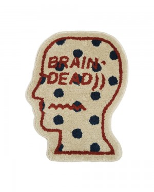 Brown Brain Dead Logo Head Polka Dot Rug | AU 6901253-TF