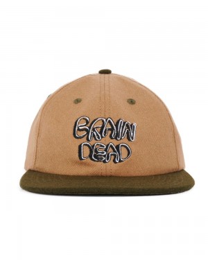 Brown Brain Dead Plato Wool 6 Panel Cap | AU 3628407-CR