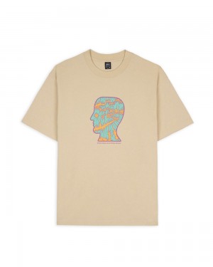 Brown Brain Dead Split Planes T-Shirt | AU 0896423-VD