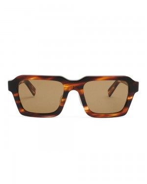 Brown Brain Dead Staunton Post Modern Primitive Eye Protection Sunglasses | AU 1407953-WJ