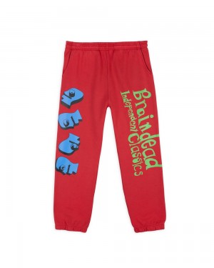 Burgundy Brain Dead Independent Classics Sweatpant | AU 5278109-PL