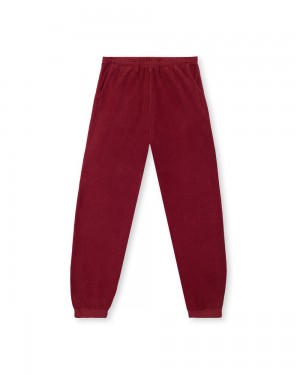 Burgundy Brain Dead Reverse Fleece SweatW/Pvc Pant | AU 3971482-ZG