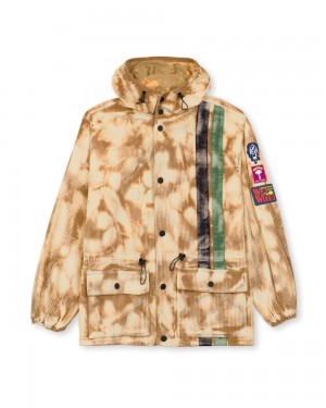 Cream Brain Dead Hooded Corduroy Racing Jacket | AU 8257631-ZU