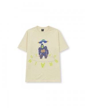 Cream Brain Dead Ufo Kids T-Shirt | AU 5963842-NQ