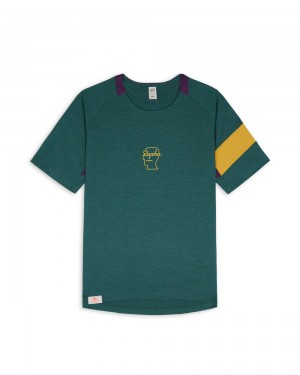 Dark Green Brain Dead X Rapha Trail Technical T-Shirt | AU 5023748-CO