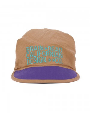 Gold Brain Dead Californian Design Bandana Hat | AU 3982641-JX