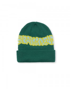 Green Brain Dead Dystopia Wool Beanie | AU 0751693-MQ