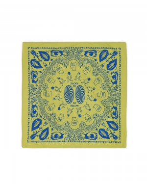 Green Brain Dead Logohead Paisley Bandana Homeware | AU 6401983-GY