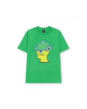 Green Brain Dead Octopus Kids T-Shirt | AU 0365482-UW