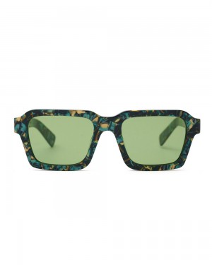 Green Brain Dead Staunton Post Modern Primitive Eye Protection Sunglasses | AU 8493270-HO