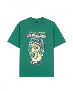 Green Brain Dead X Magic: The Gathering Skullclamp T-Shirt | AU 3954172-JN