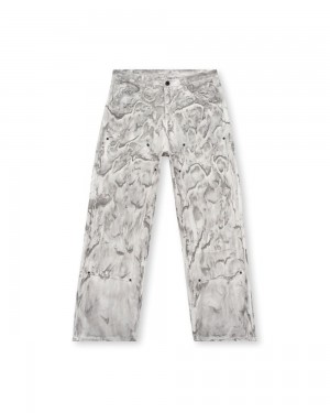 Grey Brain Dead Liquid Dye Double Knee Utility Pant | AU 1685329-KO