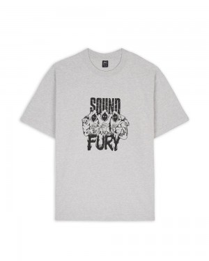 Grey Brain Dead X Spoiler Sound & Fury T-Shirt | AU 7182560-CB