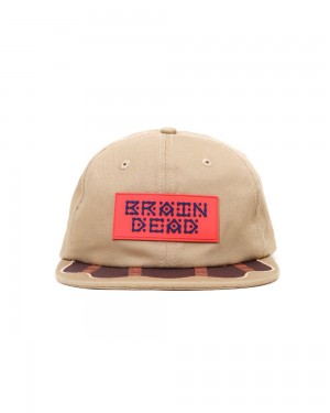 Khaki Brain Dead Ufo Twill Six Panel Hat | AU 2734160-FW